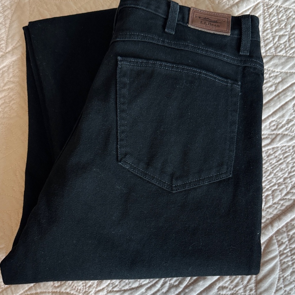 L.L. Bean Classic Black Jeans 37x32